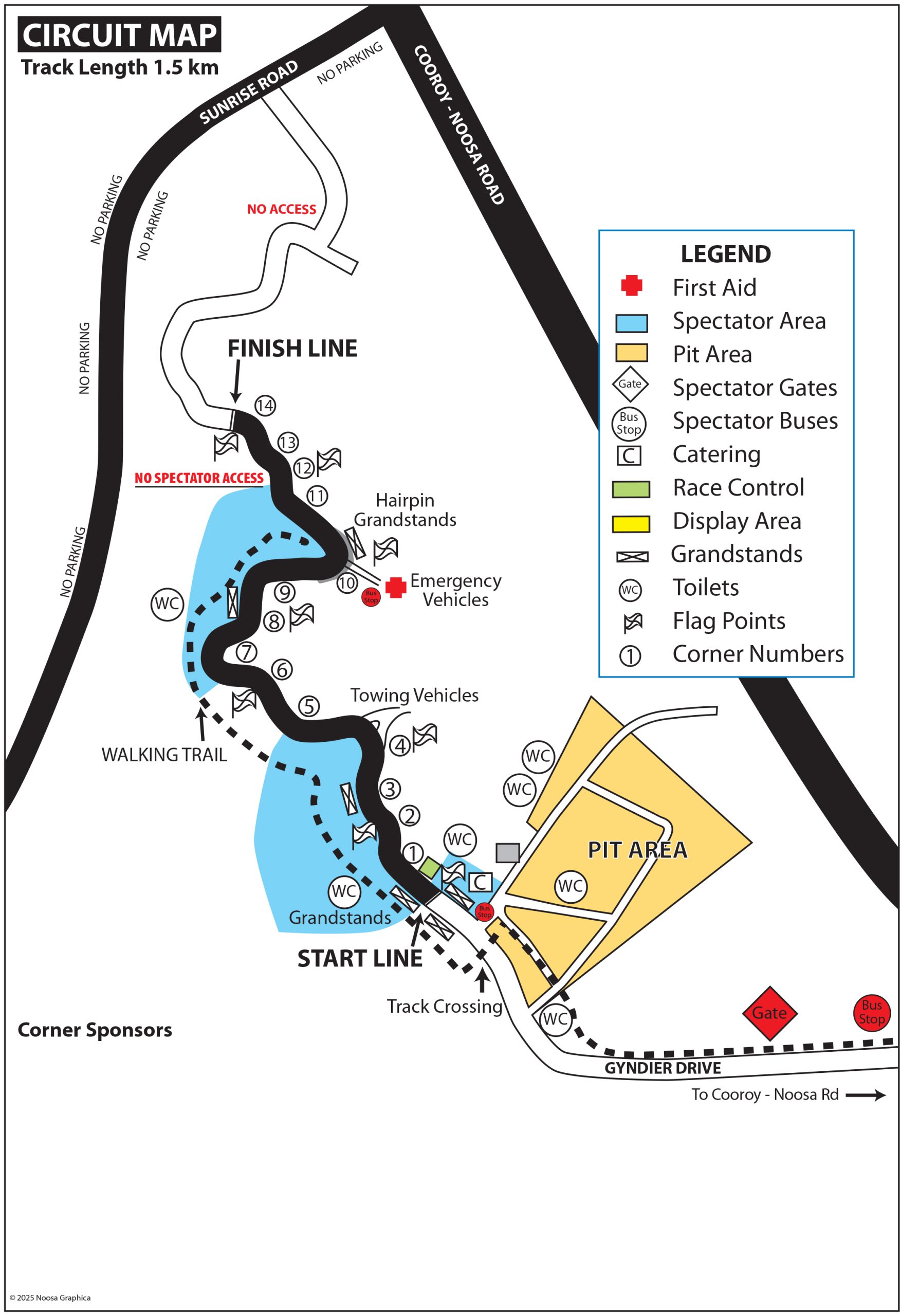Noosa Hill Climb course map